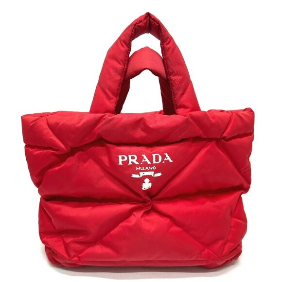 PRADA 2VG082 Re-Nylon padding Bag Tote Bag Nylon Red - Picture 1 of 16